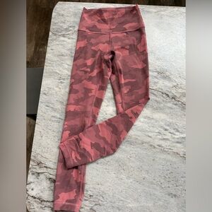 lululemon athletica Camouflage Leggings - Pink and Red